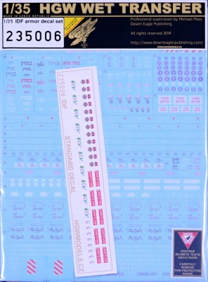 Hgw 235006 Decals Ultimate IDF armor set 1:35