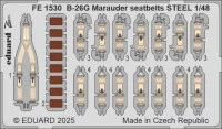 Eduard FE1530 B-26G Marauder seatbelts STEEL (ICM) 1/48