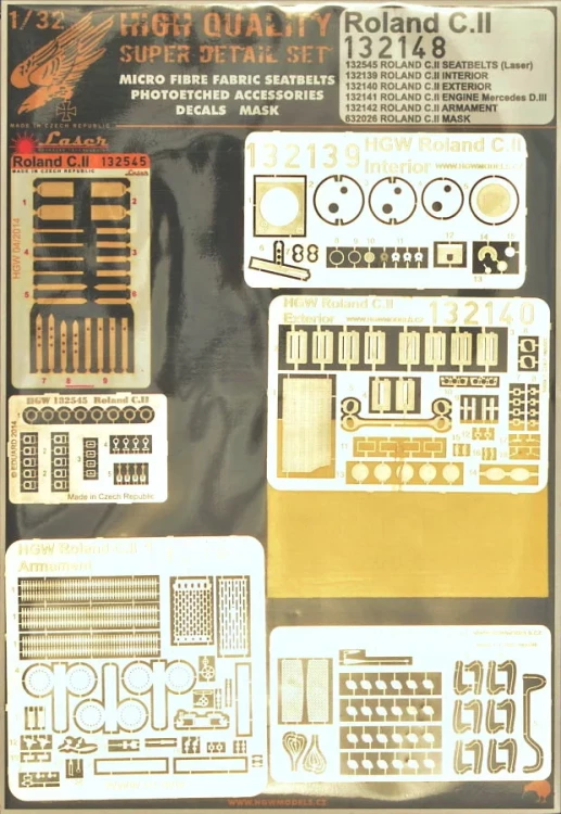 HGW 132148 Roland C.II SUPER DETAIL SET (WNW) 1/32