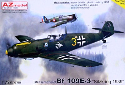 Az Model 76065 Bf 109E-3 'Sitzkrieg 1939' (3x camo) 1/72