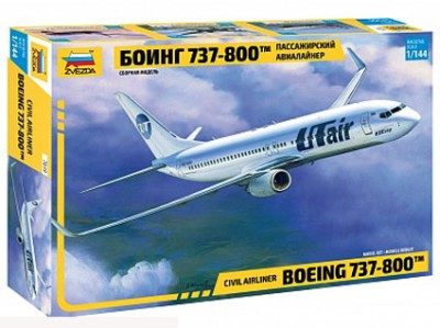 Звезда 7019 Пассажирский авиалайнер Боинг 737-800 1/144