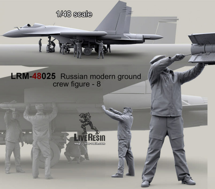 LiveResin LRM48025 Авиационный техник-механик ВВС РФ - 8 1/48