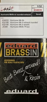 Eduard 634035 BRASSIN Hurricane Mk.IIb w/ rounded exh. Look 1/32