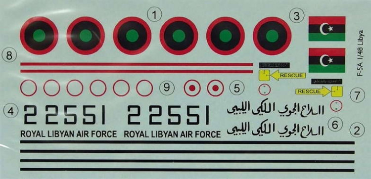 LF Model C4881 Decals F-5A Freedom Fighter Part I. 1/48