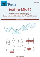 Peewit M72322 Canopy mask Seafire Mk.46 (SP.HOBBY) 1/72