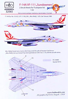HAD 32065 Decal F-14A VF-111 'Sundowners' (TRUMP) 1/32