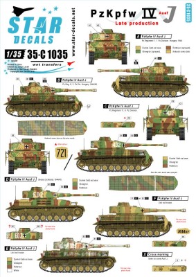 Star Decals 35-C1035 Pz.Kpfw.IV Ausf.J Late production 1/35