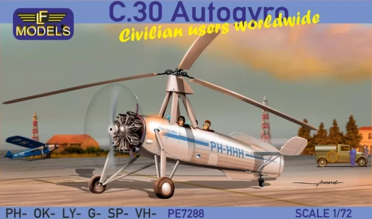 Lf Model P7288 C.30 Autogyro Civil.users worldwide (6x camo) 1/72