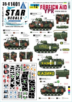 Star Decals 35-C1401 War in Ukraine # 12Foreign Aid to Ukraine 2022-23.YPR-765 1/35