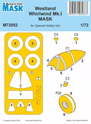 Special Hobby M72052 Mask for Westland Whirlwind Mk.I (SP.HOBBY) 1/72