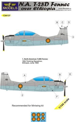 Lf Model C44137 Decals T-28D Fennec over Ethiopia (MINIWING) 1/144