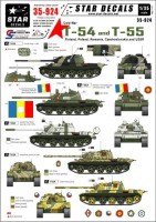 Star Decals STAR35924 Cold War Soviet T-54 and T-55. Finland, Poland, Romania, Cz, USSR 1/35