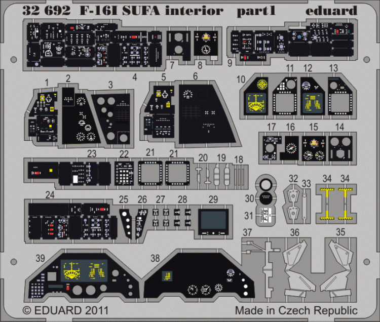 Eduard 32692 F-16I SUFA interior S.A.