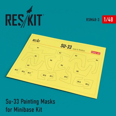 Reskit RSM48-0003 Su-33 Painting Masks (MINIBASE) 1/48