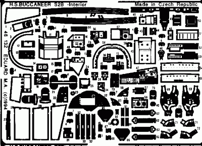 Eduard 48132 Bucaneer interior AIR
