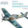 Quinta Studio QD48313 Fw 190A-3 (Hasegawa) 3D Декаль интерьера кабины 1/48