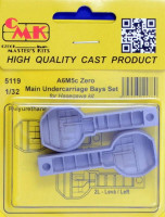 CMK 5119 A6M5c Zero Main Undercarr. Bays Set (HAS) 1/32