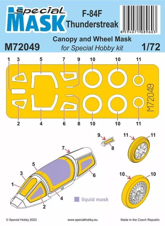 Special Hobby M72049 Mask for F-84F Thunderstreak (SP.HOBBY) 1/72