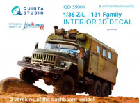 Quinta studio QD35001 Приборная панель ЗиЛ-131 (двух типов) 3D декаль интерьера кабины 1/35