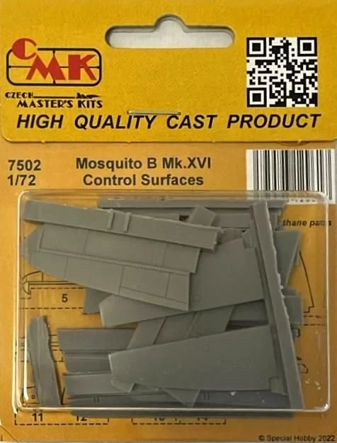 CMK 7502 Mosquito B Mk.XVI Control Surfaces (AIRFIX) 1/72