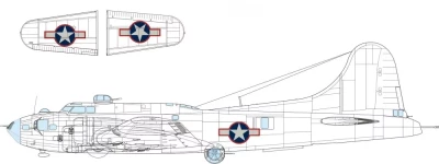 Eduard EX1054 Mask B-17F US nat. insignia w/ red outline 1/48