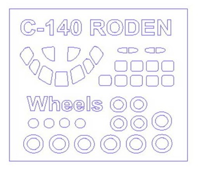KV Models 14350 Lockheed VC-140B/С-140A Jet Star + маски на диски и колеса RODEN 1/144