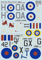 Print Scale 48-140 Bristol Beaufort Mk.I - part 1 (wet decals) 1/48