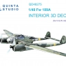Quinta studio QD48275 Fw 189A (GWH) 3D Декаль интерьера кабины 1/48
