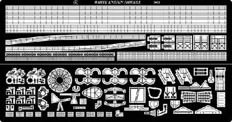 White Ensign Models PE 35064 WW2 L and M CLASS DESTROYERS (Laforey/Musketeer kits) Parts list only* 1/350