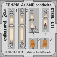 Eduard FE1218 Ar 234B seatbelts STEEL (HAS/H.2000) 1/48
