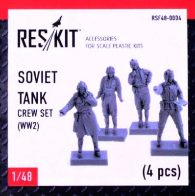 Reskit F48004 Soviet Tank Crew Set WWII (4 fig.) 1/48