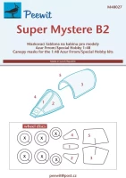Peewit M48027 Canopy mask Super Mystere B (AZUR/SH) 1/48