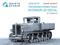 Quinta studio QDS-35157 Коминтерн, артиллерийский тягач (Trumpeter) (малая версия) 1/35