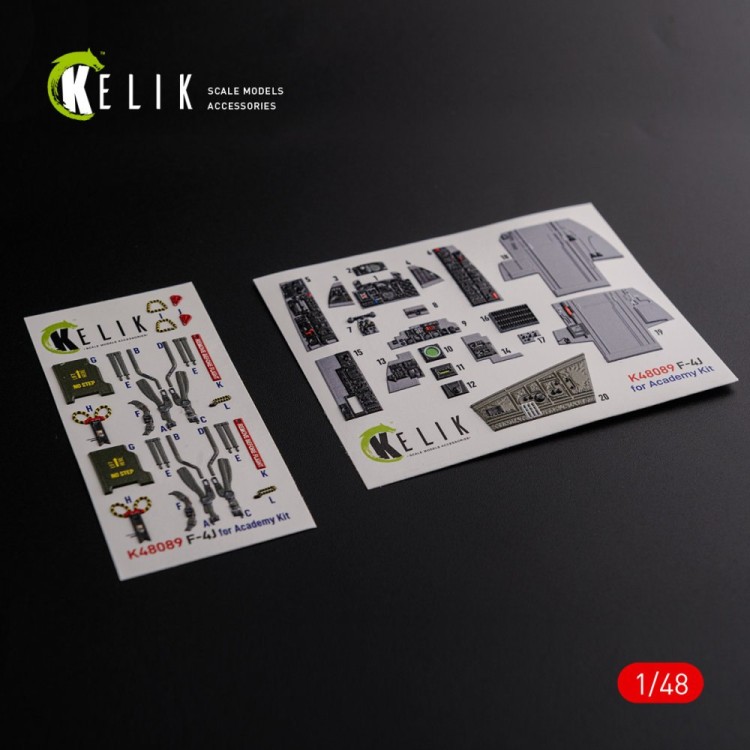 Reskit K48089 F-4J 'Phantom II' Interior 3D (ACAD) 1/48