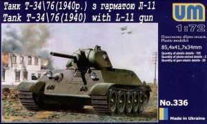 UniModel UMM-72336 Soviet tank T-34/76 (1940 with L-11 gun) 1/72