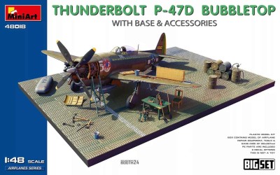 Miniart 48018 P-47D Bubbletop w/ Base&amp;Accessories (BIG SET) 1/48