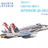Quinta studio QDS-32111 F/A-18A++ (Academy) (малая версия) 3D Декаль интерьера кабины 1/32