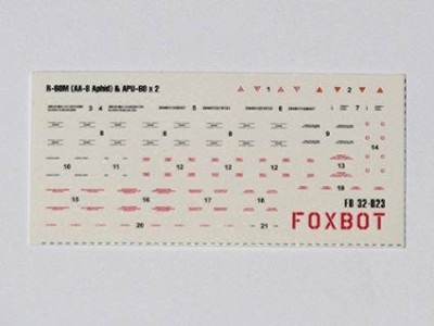 Foxbot Decals FBOT32023 Stencils for Missile R-60M (AA-8 Aphid) &amp; APU-60 1/32