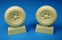 Barracuda Studios BCR32005 Supermarine Spitfire Mk.VIII 5-Slot main wheels (designed to be used with Tamiya kits) 1/32
