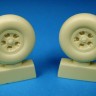 Barracuda Studios BCR32005 Supermarine Spitfire Mk.VIII 5-Slot main wheels (designed to be used with Tamiya kits) 1/32