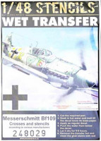 HGW 248029 Stencils and crosses for Bf 109 1/48