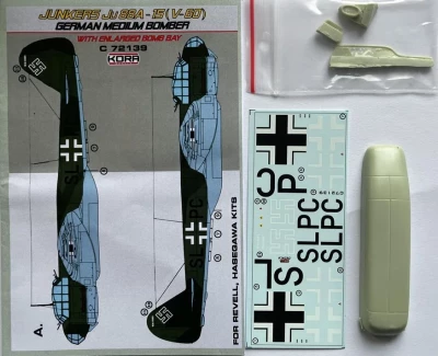 Kora Model C72139 Junkers Ju 88A-15 (V-60) Conv.set (REV) 1/72