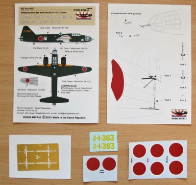 Rising Decals ACC015 Radar Antenna Ku-6 for G4M2&amp;decal '951-1-363' 1/72