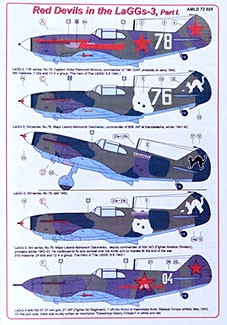 AML AMLD48025 Декали Red Devils in LaGGs-3 Pt.I (re-edit.) 1/48