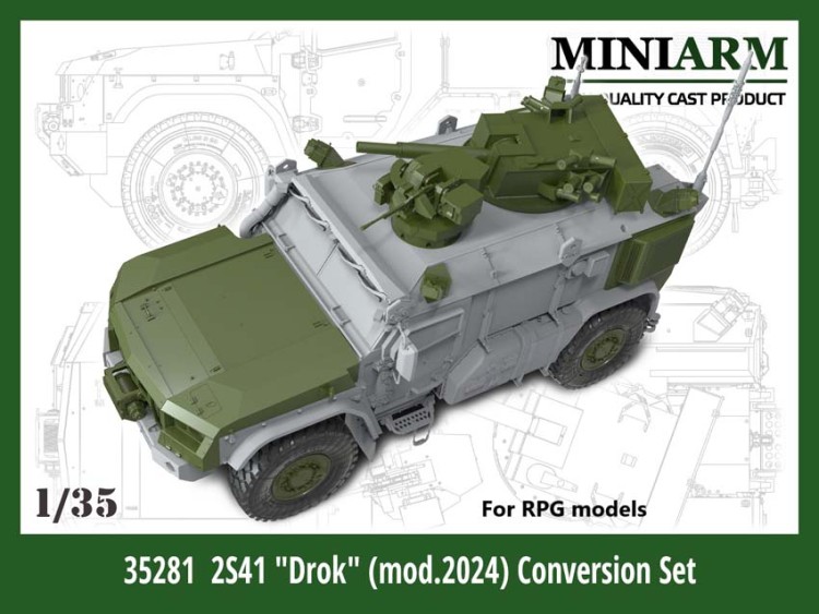 Miniarm 35281 2С41 «Дрок» 82-мм миномет 2024 г. конверсионный набор 1/35