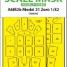 Art Scale 200-M32126 Mitsubishi A6M2b Type 21 Zero canopy frame paint masks (inside & outside) 1/32