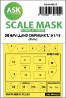 Art Scale 200-M48028 de Havilland Chipmunk T.10 wheels and canopy frame paint masks (inside and outside) 1/48