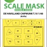 Art Scale 200-M48028 de Havilland Chipmunk T.10 wheels and canopy frame paint masks (inside and outside) 1/48