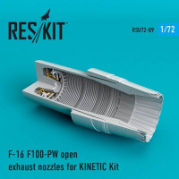 Reskit RSU72-0089 F-16 F100-PW open exh. nozzles (KIN) 1/72