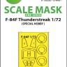 Art Scale 200-M72085 Republic F-84F Thunderstreak wheels and canopy frame paint masks (outside only) 1/72